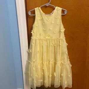 Yellow lace dress